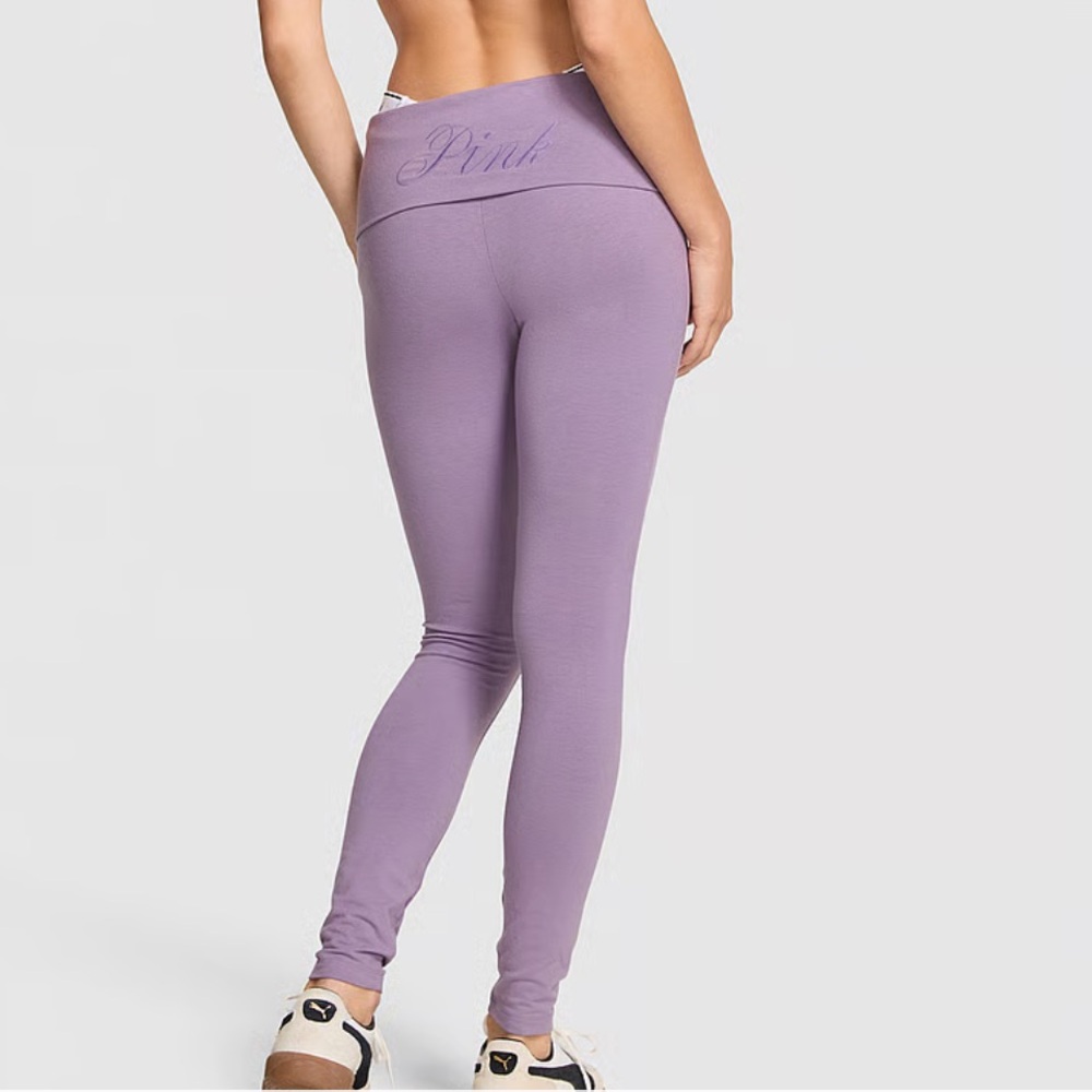 Pink Purple fold over leggings